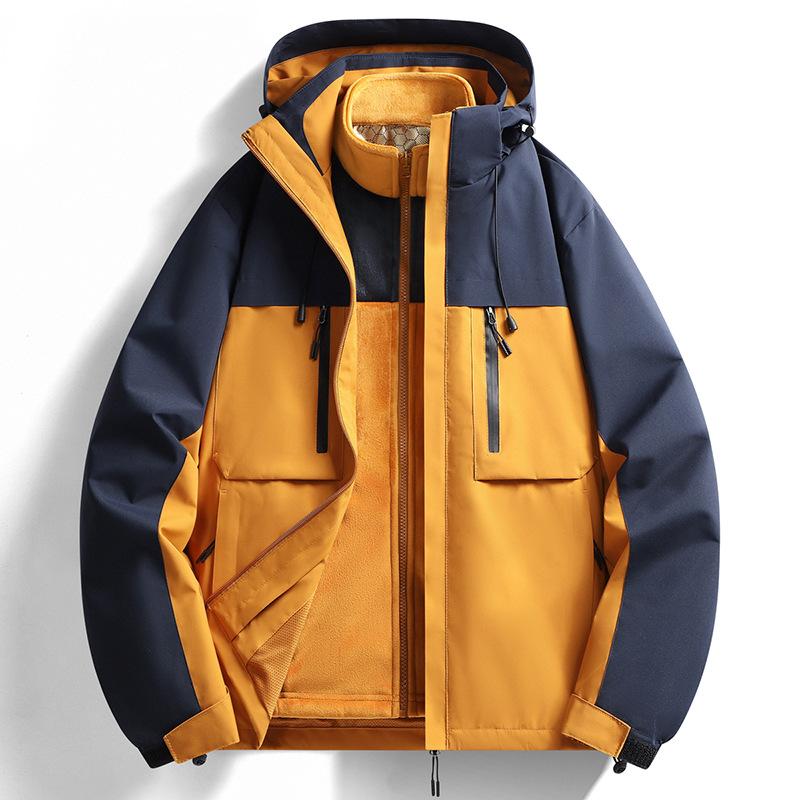 New Hooded Two-piece Detachable Soft Outdoor Jacket for Men and Women for Couples Mountaineering