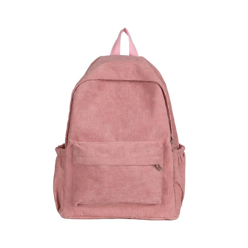 Schoolbag Japanese ins Harajuku Commuter Versatile Backpack Casual Backpack Corduroy Student School Bag Female