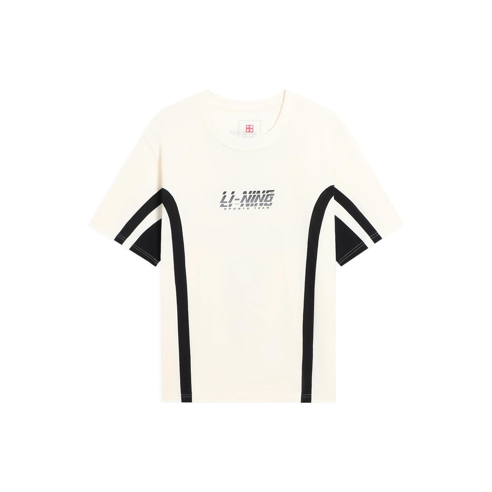 Li-Ning Sports Team Multi Logo T-shirt  Beige  Men s AHSS121-1 XL