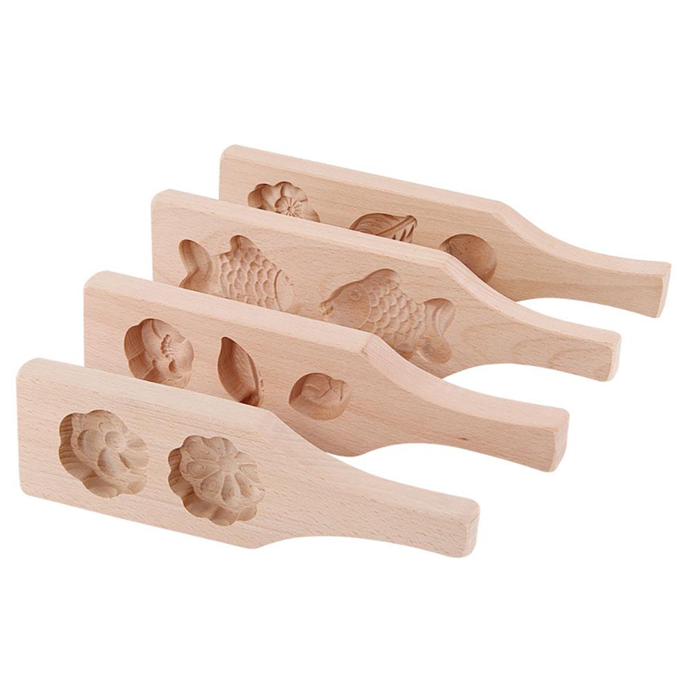 Wooden Pastry Mould Mung Bean Cake Mold Baking Tool 3d Ice Cream Diy Kitchen Household Products A Snack Accessories Party Gift