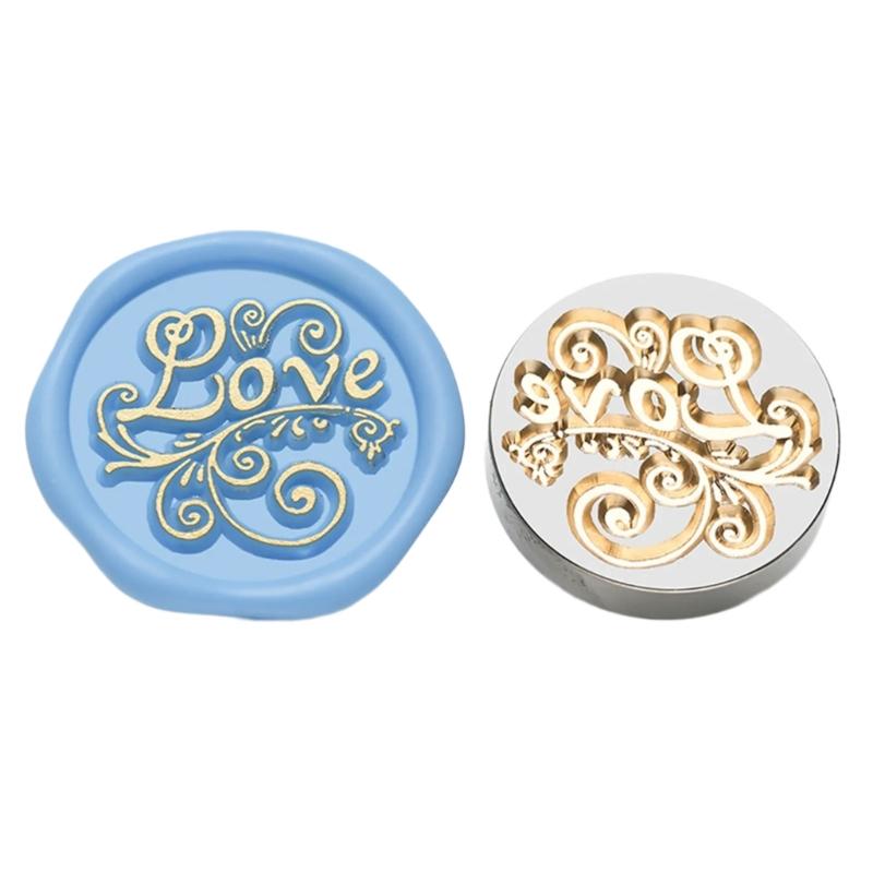 5Pcs Butterfly Rose Embossed Seal Stamp Replaceable Seal Stamp Head for Letter Envelope Christmas Card Party Invitations