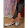 Bow Rhinestone Flat Lazy Shoes 2025 Autumn New Plus-size Pedal Beanie Shoe Woman