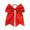 Metallic Cheerleading PomPoms Cheer PomPoms And Bows Large Cheer Hair Bows Ponytail Holder Softball Dance Cheerleader
