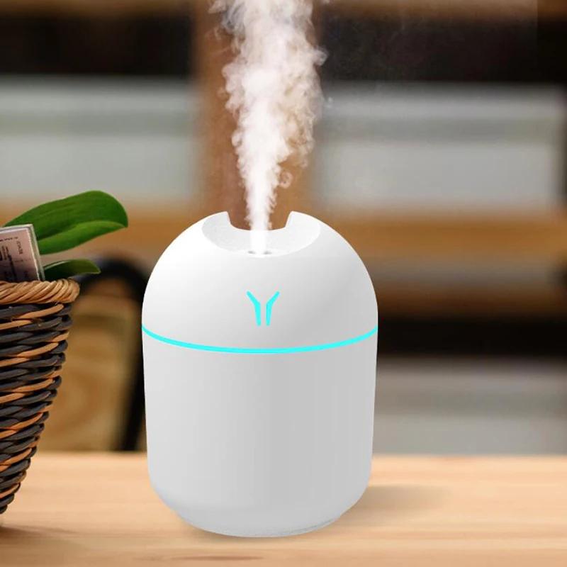 

Мини-увлажнитель воздуха USB, ультразвуковой диффузор эфирных масел с цветной светодиодной лампой для дома, автомобиля, офиса
