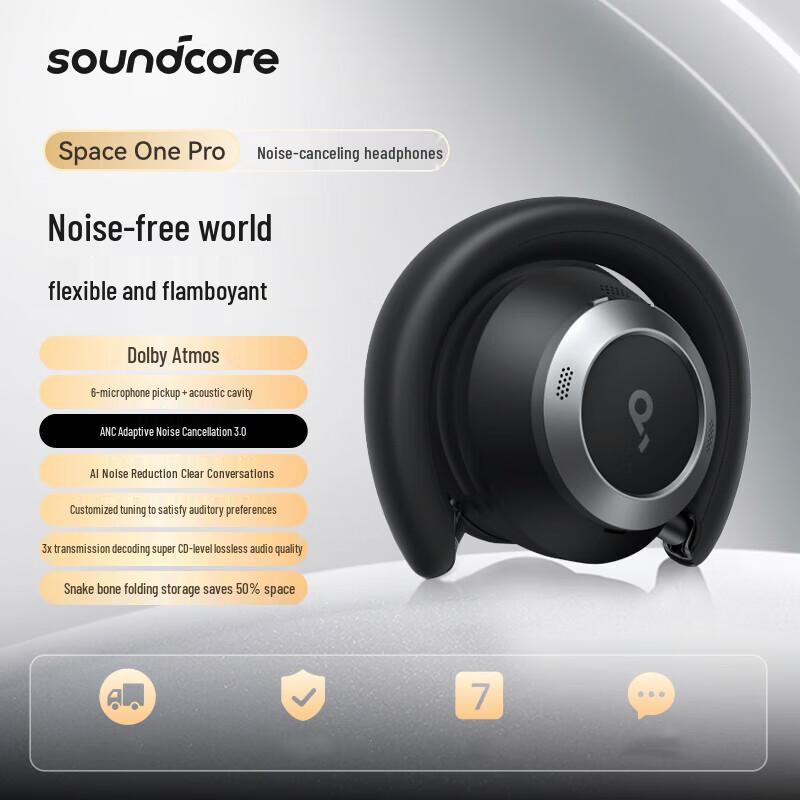

Soundcore Space One Pro ANC Over-Ear Bluetooth Headphones