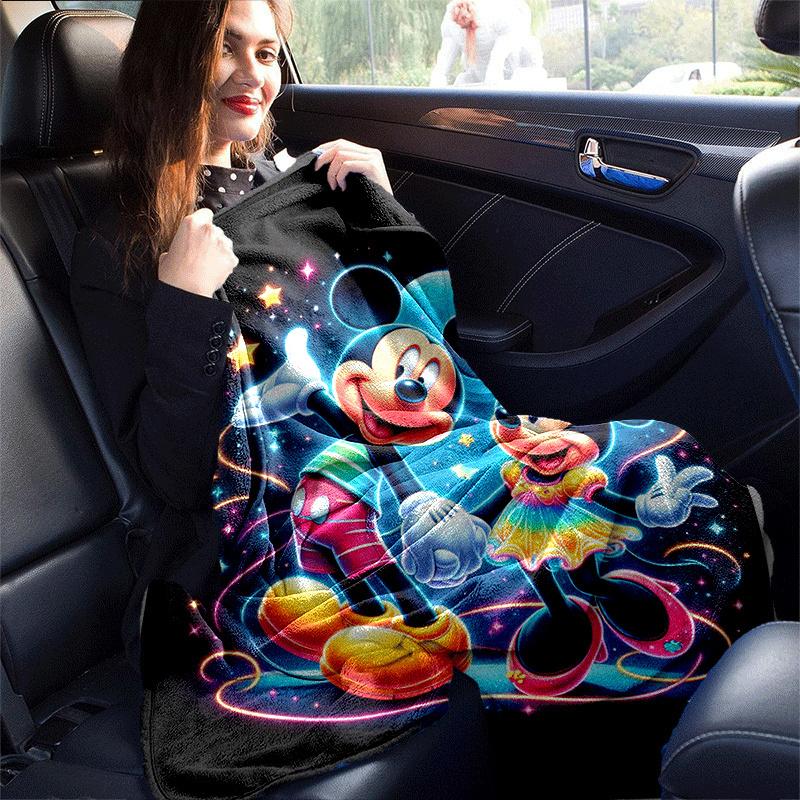 1pc Mickey Printing Blanket - Soft, All-Season Throw for Office Blanket, | Personalized Gift with Adorable Cartoon Design