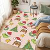 Grinch Weihnachten Wohnzimmer Rutschfester Teppich Weicher Teppich für Schlafzimmer Spielzimmer Sofaecke Büro Heimdekoration Fußmatte Weihnachtsgeschenk C9211440