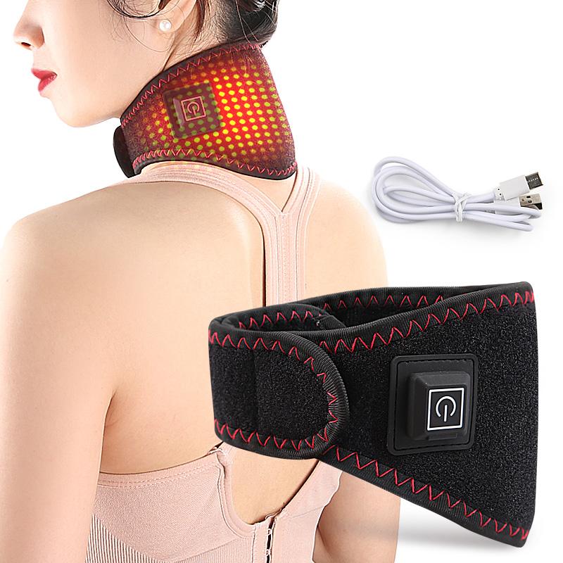 Smart Temperature-Controlled USB Electric Heated Neck Warmer Fleece Lining Three Adjustable Heat Settings Model One size