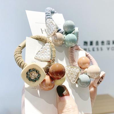 Koreaanse Elegante Haar Touw Armband Scrunchie Dames Elastische Haarelastiekjes Accessoires Voor Meisjes Haar Ring Houder Hoofddeksel