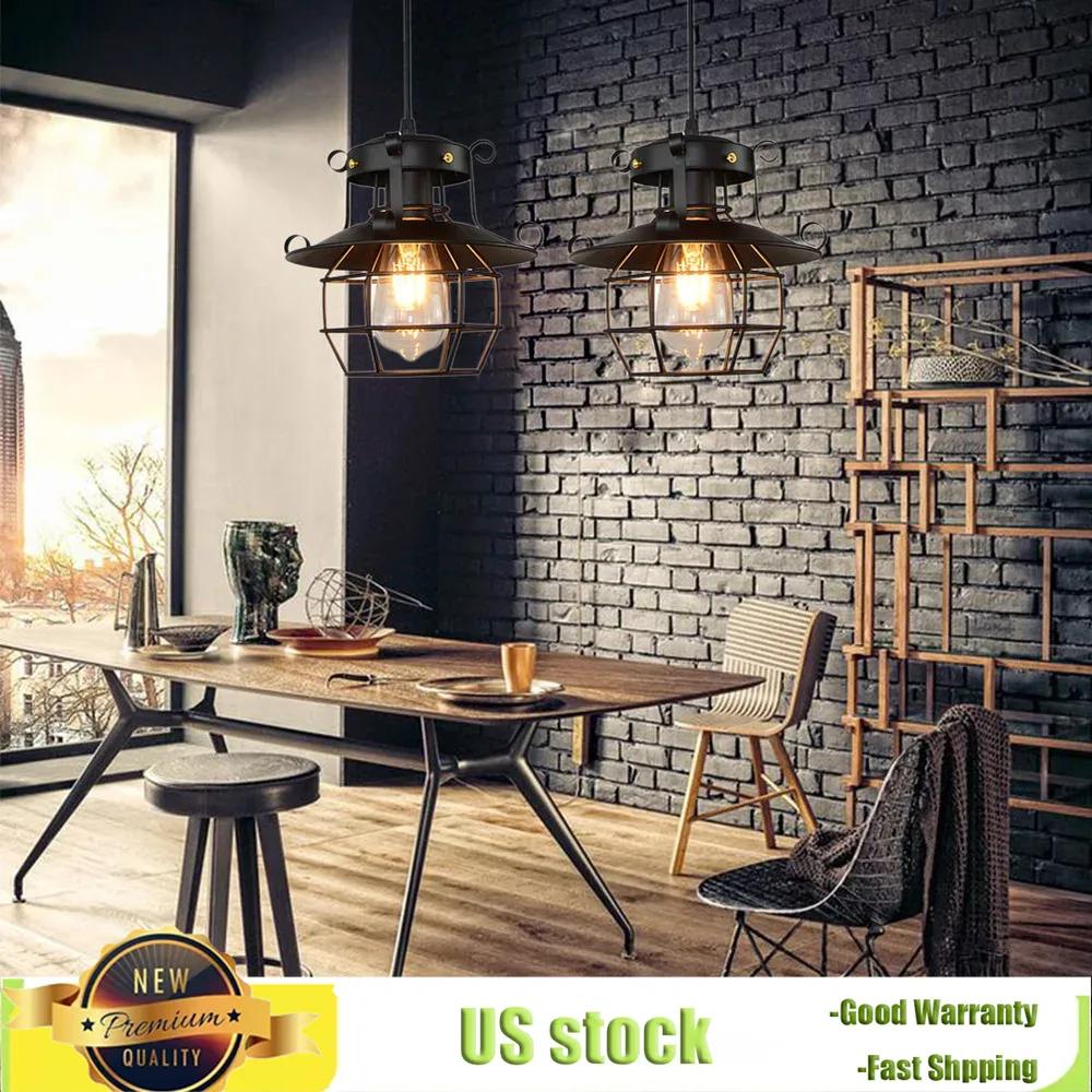 

Bymaocar 110v Black Farmhouse Ceiling Light E27 Rustic Industrial Cage Hanging Pendant Lamp Adjustable Height Lighting Fixture чёрный
