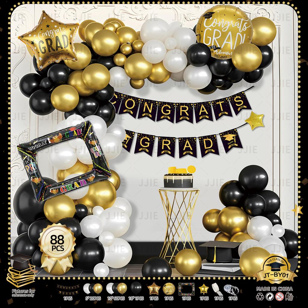 Graduation Party Decoration Balloon Graduation Season Decoration Doctor Hat Cartoon Aluminum Film Balloon Graduation Celebration Set