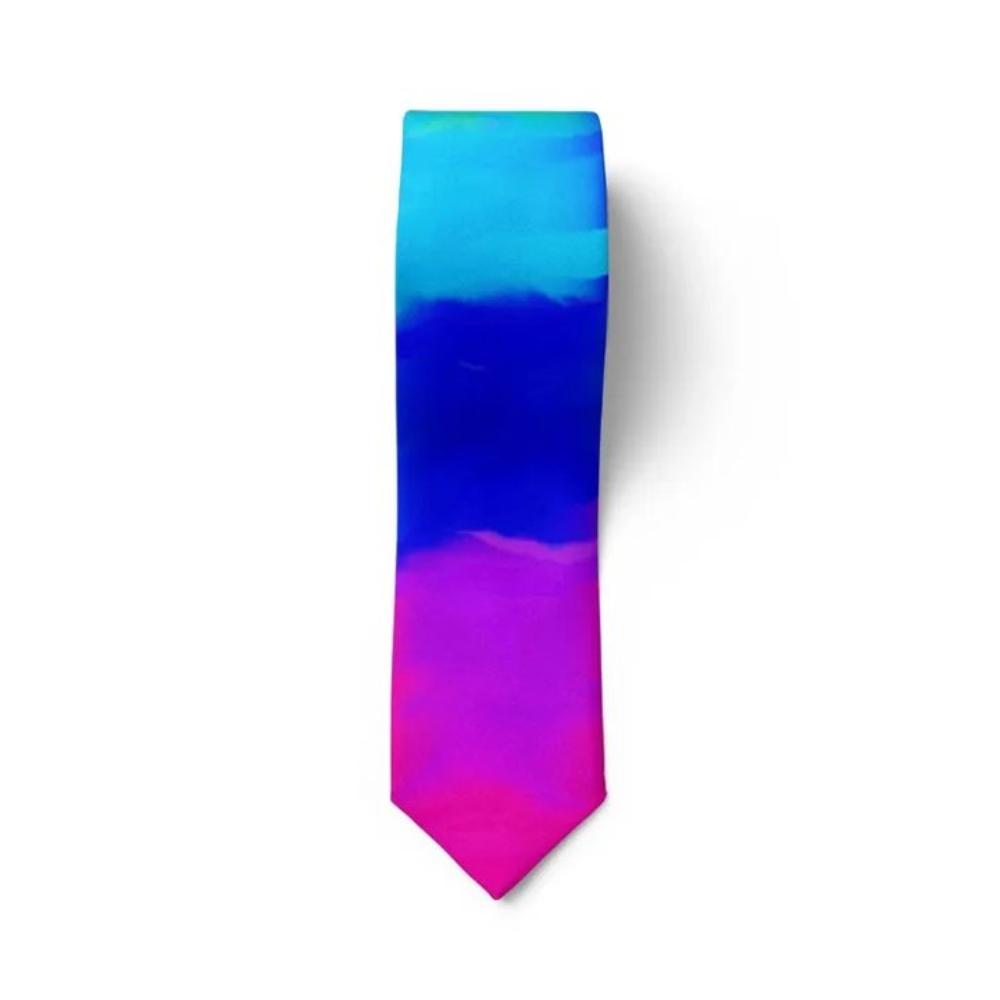 Cravatta Arcobaleno Stretta Regolabile da Uomo Cravatta Casual Colorata Accessori per Abito
