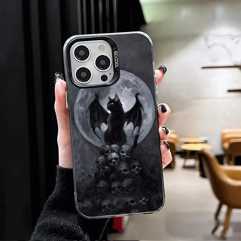 Black Cat Witch Aesthetics Soft Phone Case for iPhone 15 16 17 Pro Max 17Air 16E 14 Plus 13 12 Mini Shockproof Cover Back Shell