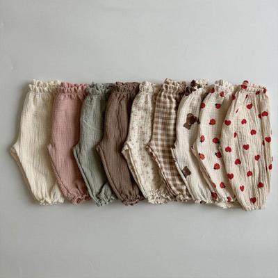 Pantalones de linterna florales de verano estilo coreano para bebés y niños pequeños