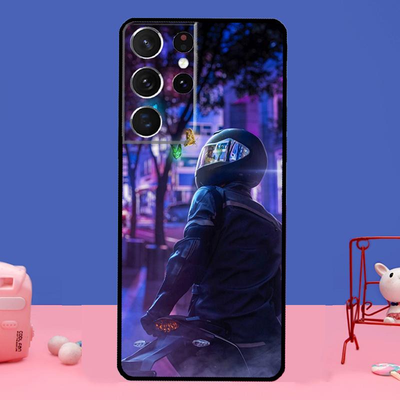 Neon Motorcycle Biker For Samsung Galaxy S20 FE S21 Ultra Note 20 S8 S9 S10 Note 10 Plus S22 Ultra Case Cover