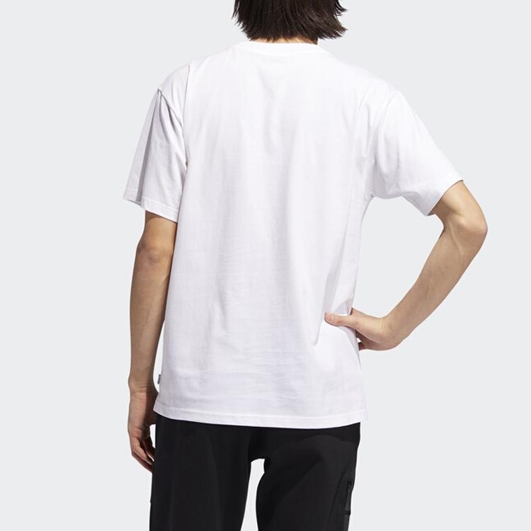 adidas Originals Trefoil City That Never Sleeps Logo Print Short Sleeve T-Shirt Men Tops White EC7348