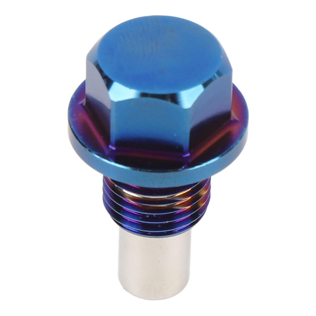 Magnetisk oljeavtappningsplugg M12x1,25 Ti-legering Sumppluggsbult med 3 packningar Läckagesäker Ersättning Biltillbehör