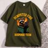 Dumpster Fire Response Team with Raccoon and Possum Tshirts for Men Women Funny Animal Cotton Short Sleeve Tshirts Clothing