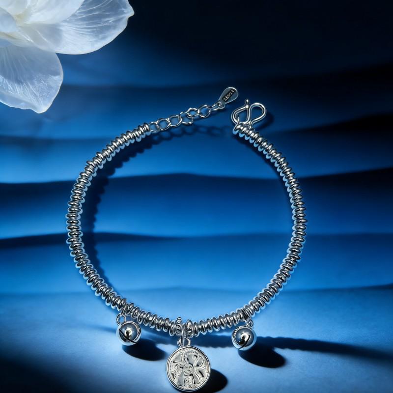 9999 Pure Silver Year of the Horse Bell Beads Bracelet, Valentine's Day Gift