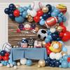 6pcs Sports-Themed Balloon Set Basketball Soccer Football Baseball Designs with "HAPPY BIRTHDAY" Text Birthday Party Decorations