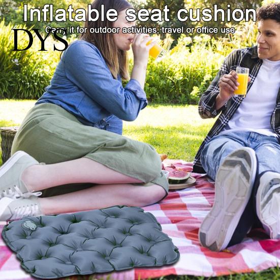 Inflatable Seat Cushion Waterproof Wear-Resistant Quick Inflate Deflate Comfortable Air Support Airplane Car Pad Camping