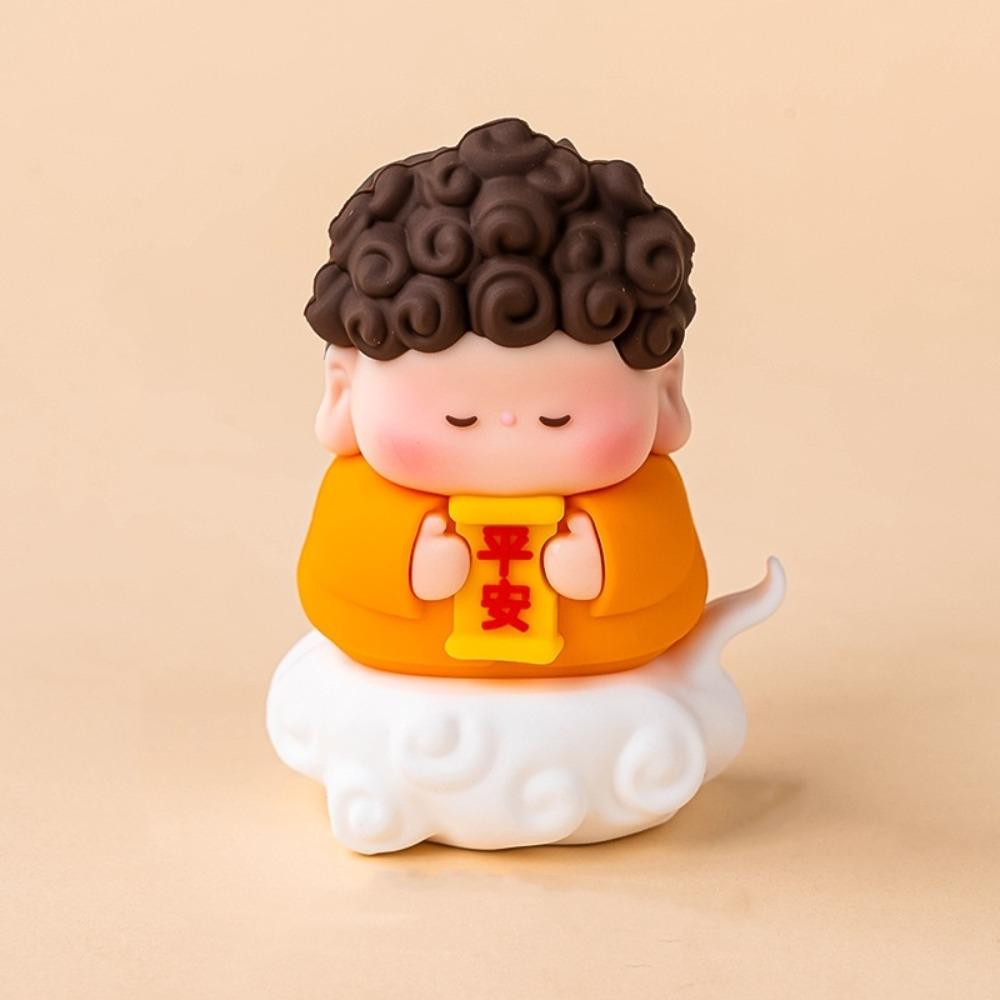 Resin God of Wealthy Statue Cartoon Desktop Decoration Guanyin Creative Crafts  Gift