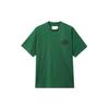 Logo Pattern Casual Round Neck Short Sleeve Drop Shoulder T-Shirt Unisex T-Shirt Green FZ7621-341