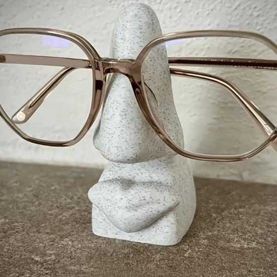 Nose Shaped Glasses Holder Stand, 3D Printed Abstract Human Face Sunglasses Display Rack, Eyewear Organizer for Desk, Shelf, Nightstand Decor