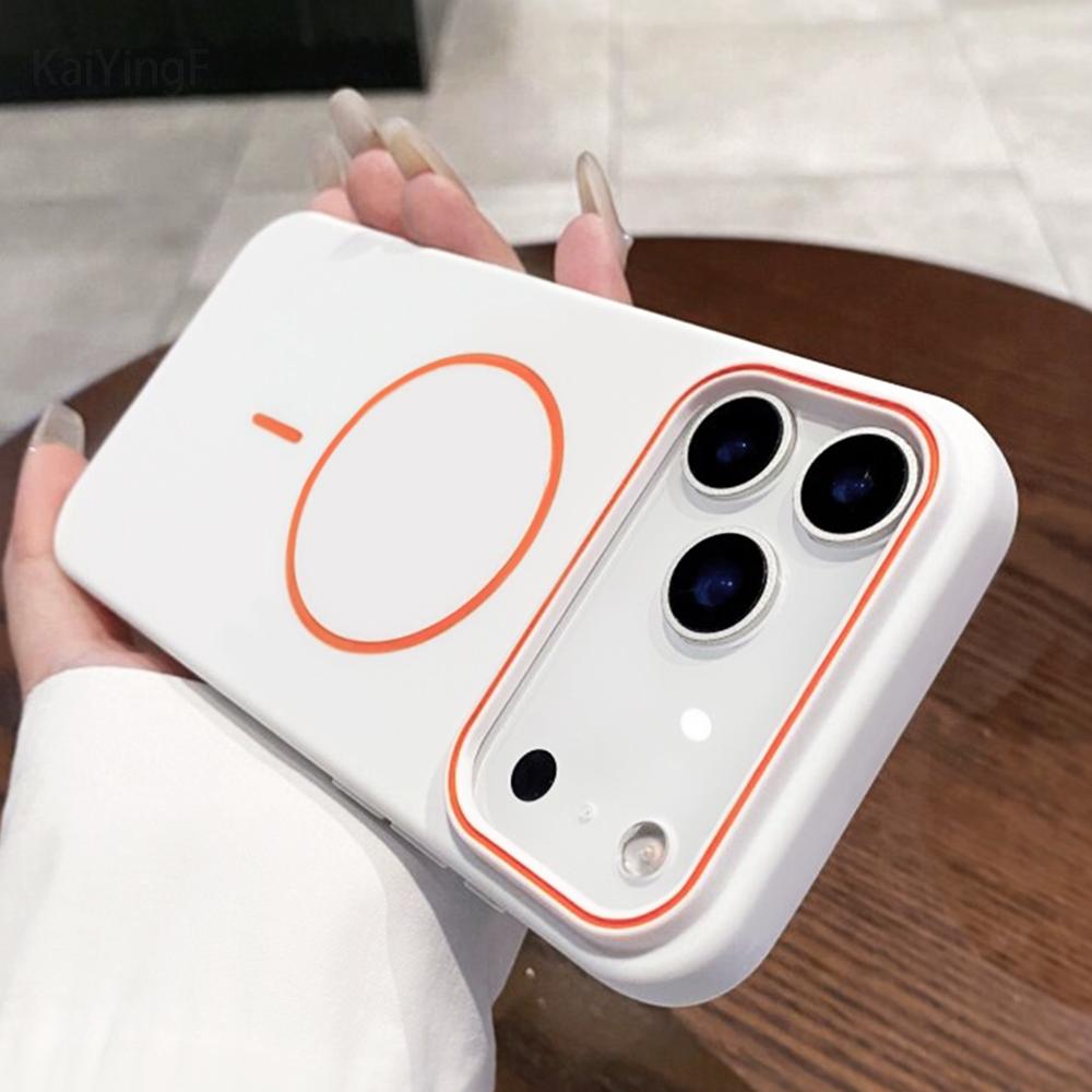 Luxury For Magsafe Soft Silicone Phone Case For iPhone 11 12 13 14 15 16 17 Pro Max Magnetic Wireless Charging Back Case Cover