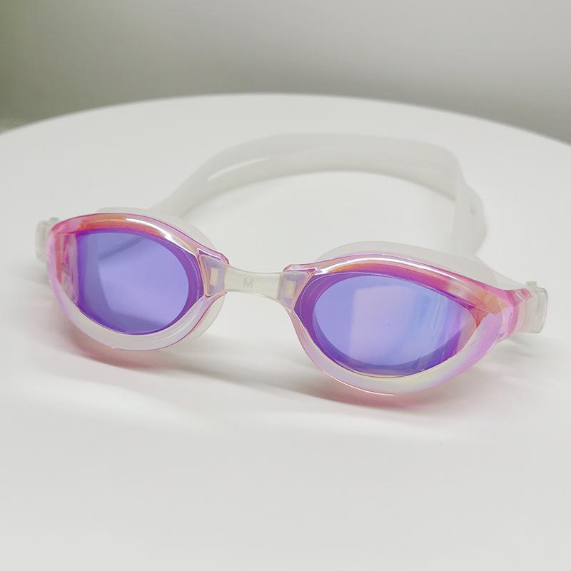Clear Non-prescription Myopia Swimming Goggles Children's Silicone Swimming Goggles Waterproof and Anti-fog Electroplated Swimming Goggles