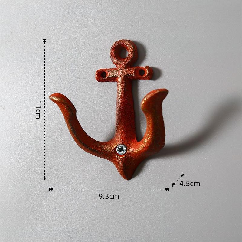 Vintage Iron Anchor Hook Iron Art Decoration Wall Decoration Coffee Shop Window Decoration Shooting Props Wall Hooks