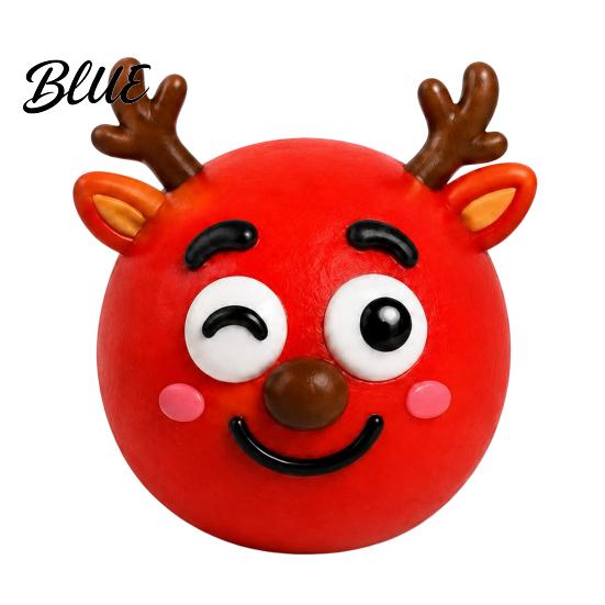 Stress Relief Balls 1/5Pcs DIY Christmas Toy Reindeer Snowman Ball with Detachable Expression Accessory Soft Squeeze Sensory Party Favors Fidget