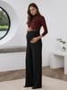 Calça Reta de Verão para Gestante com Suporte Abdominal Ajustável - Estilo Europeu e Americano Casual