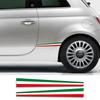 2 ks proužků na dveře auta samolepky s italskou vlajkou vinylové nálepky v italském stylu pro Fiat 500 Nuova Mini Cooper Smart autodoplňky