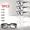 7PCS Oversized Square Reading Glasses Men Women Large Frame Fashion Presbyopia Eyeglasses Diopter +1.0~+3.0
