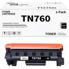 TN760 High Yield Black 1 Pack Toner Cartridge Compatible with TN-760 TN 760 Replacement for Brother HL-L2350DW HL-L2390DW HL-L2395DW HL-L2370DW