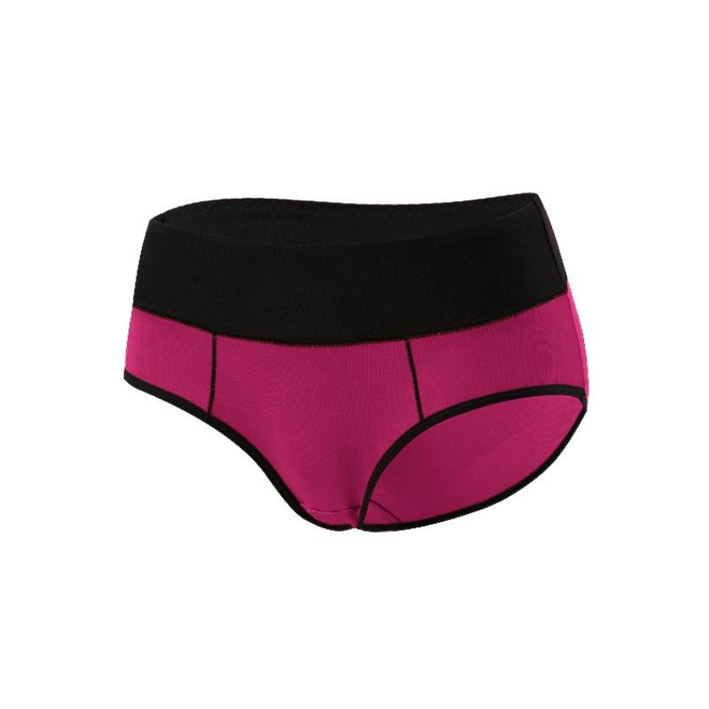 

CINOON Women s Sexy Mid-Rise Briefs Color-Block Waist-Shaping Butt-Lifting Underwear Plus Size Simple Breathable Underpants 4XL фіолетовий