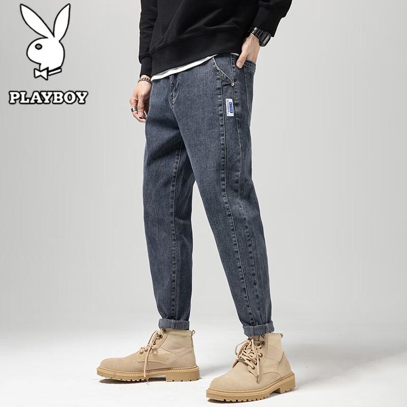 Playboy Men's Slim Fit Straight Leg Jeans