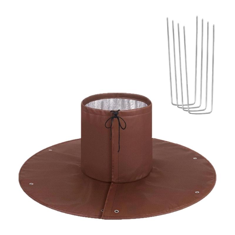 

Windproof Plant Protector Aluminum Cotton Blend Thermal Layer Cold Weather Resistant Garden Cover For Potted Plant Trees коричневий