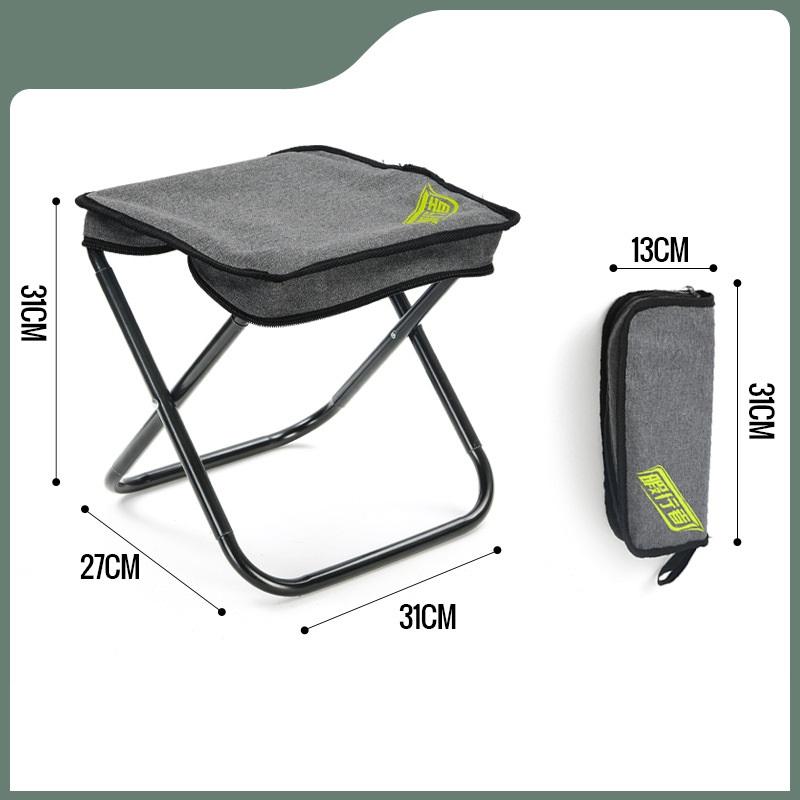 Portable Outdoor Folding Stool Camping Chair Ultralight Stainless Steel Handbag Pocket Little Mazar Nature Hike Fishing Tourist
