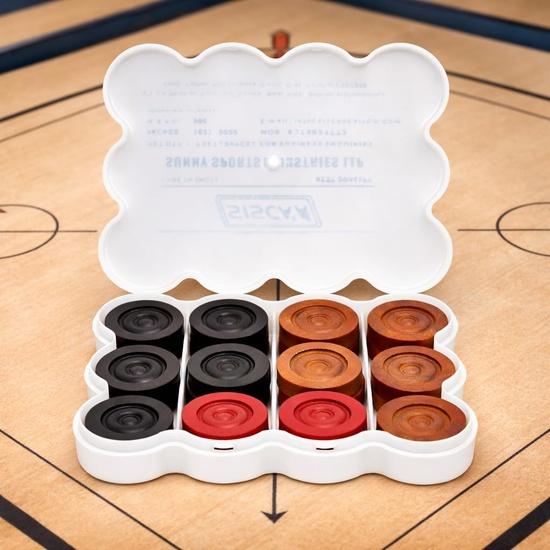 WMX Kid,Teen,Adult Siscaa Carrom Coin Carrom Board Accessory Approved & Used In National Tournament Held By Carrom Federation Of India (Legend)