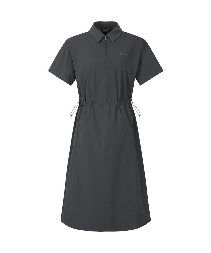 DISCOVERY EXPEDITION Women'S Freshvent Collared Woven Dress (D.Grey)