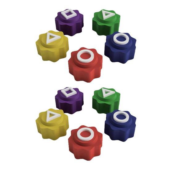 1 Set Geometric Dice Korean Game Hand-Eye Coordination Training Colorful Stone Catching Game Portable Travel Kids Adults Game Night Party Dice Toy