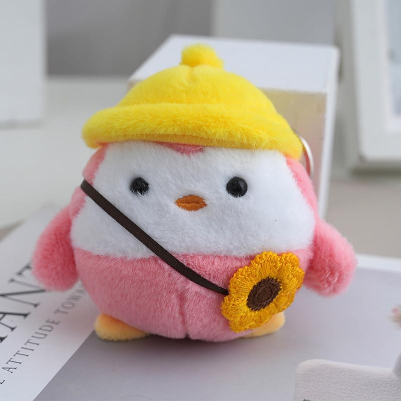Adorable Creative Outdoor Duck Plush Doll Keychain With Soft Feeling And Cute Design