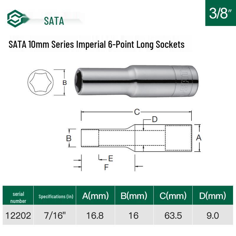 Zhongfei 3/8 Drive 10mm Hex Socket Wrench