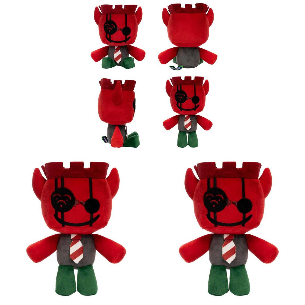 Plush Toy Red Demon Castle Character With Short Pile For Kids And Collectors