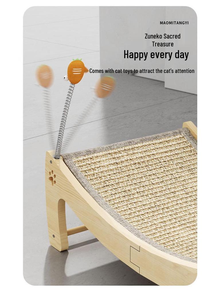 Wear-Resistant Sisal Cat Scratcher & Bed - Large, Durable Anti-Scratch Sofa Protector Pad