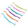 12Pcs Double Sided Cat Toothbrush Efficient Curved Handle Elastic Bristles Cat Teeth Cleaning Brush for Kitten Small Pet
