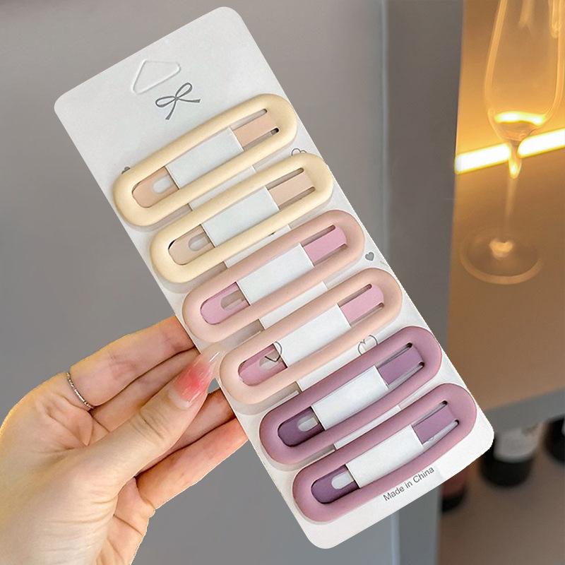 Morandi Series Heart Bang Clips - Versatile Hair Accessories for Women