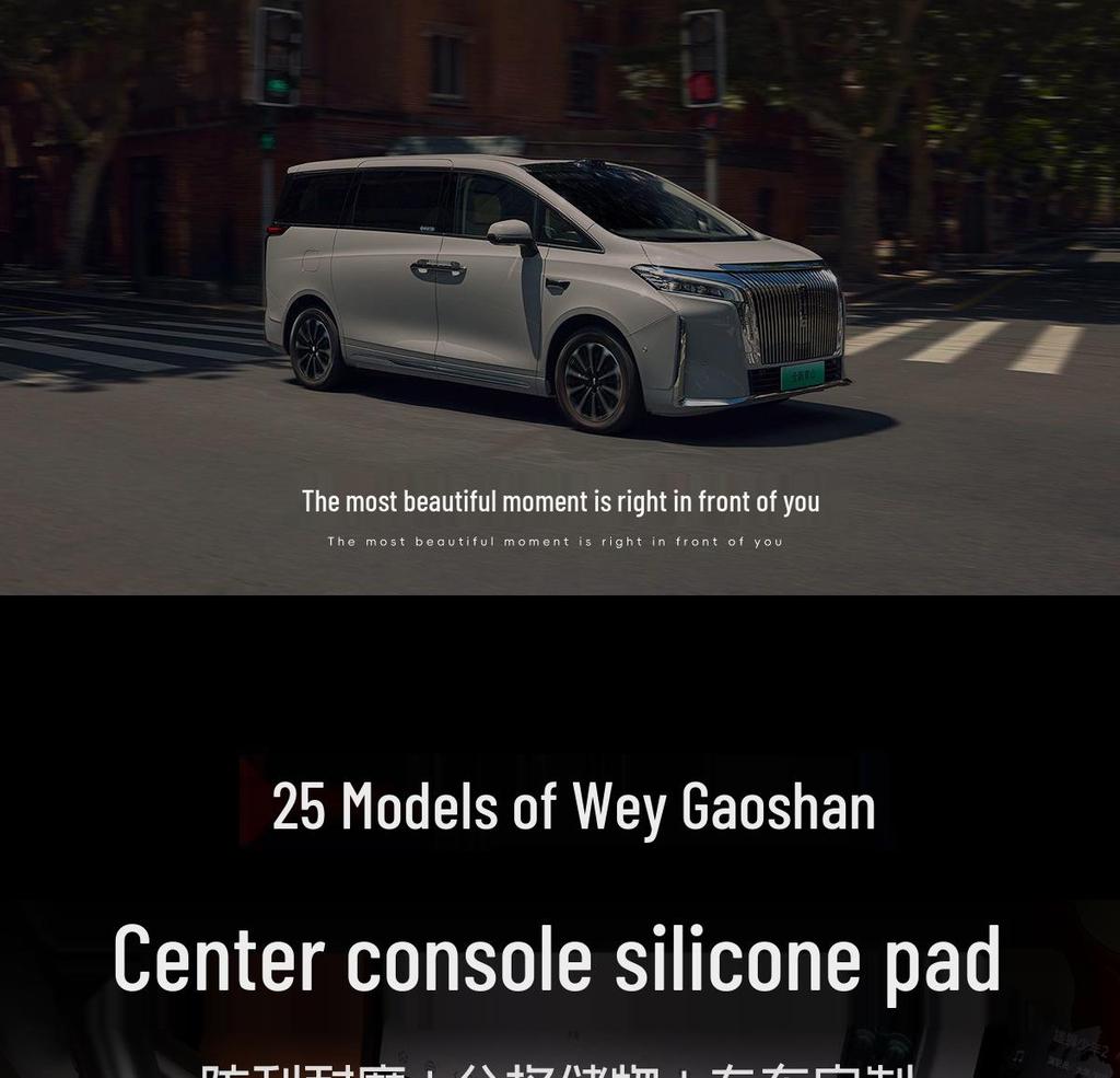 Fits 25 WEY Gaoshan Models: Multi-functional Silicone Console Panel Storage Mat.